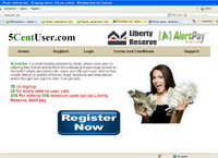 5centuser.com : 5CentUser - 2$ per referral visit, 5$ signup bonus, 25$ per referal